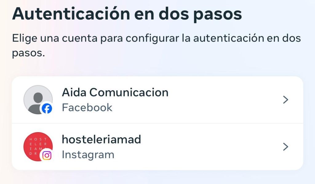 Autenticación en dos pasos redes sociales