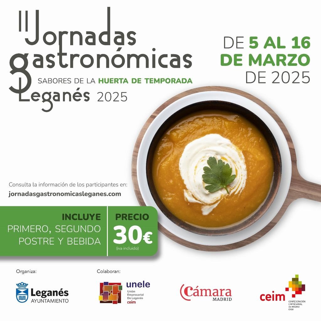 Leganés convoca las II Jornadas Gastronómicas Sabores de la Huerta - La Viña